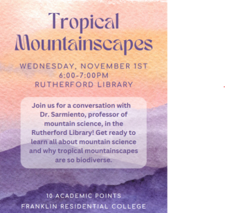 Flyer for Tropical Mountainscapes